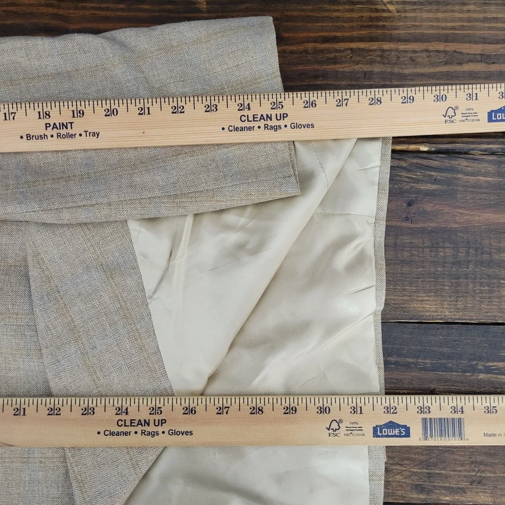 Hart‎ Schaffner Marx Men's Sport Coat Blazer Two Button Beige Plaid Size 44R